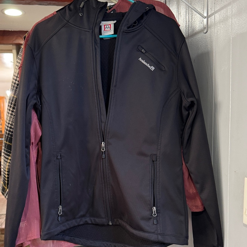 Avalanche Black Softshell Jacket with Chest Zip - image 1
